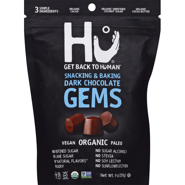 Baking Ingredients Hu Gems, Organic, Dark Chocolate, Snacking & Baking hero