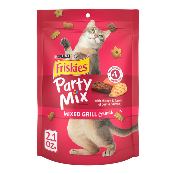 Cat Treats Purina Friskies Cat Treats, Party Mix Mixed Grill Crunch hero