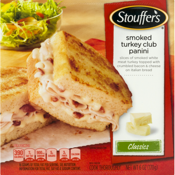 Frozen Meals Stouffer's Smoked Turkey Club Panini hero