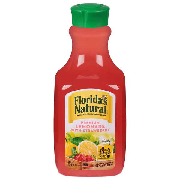 Juice & Nectars Florida's Natural Lemonade with Strawberry hero