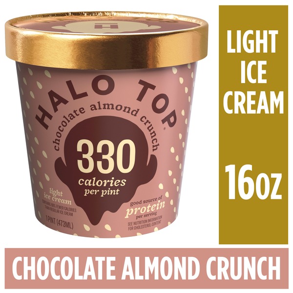 Ice Cream & Ice Halo Top Chocolate Almond Crunch Light Ice Cream Pint hero