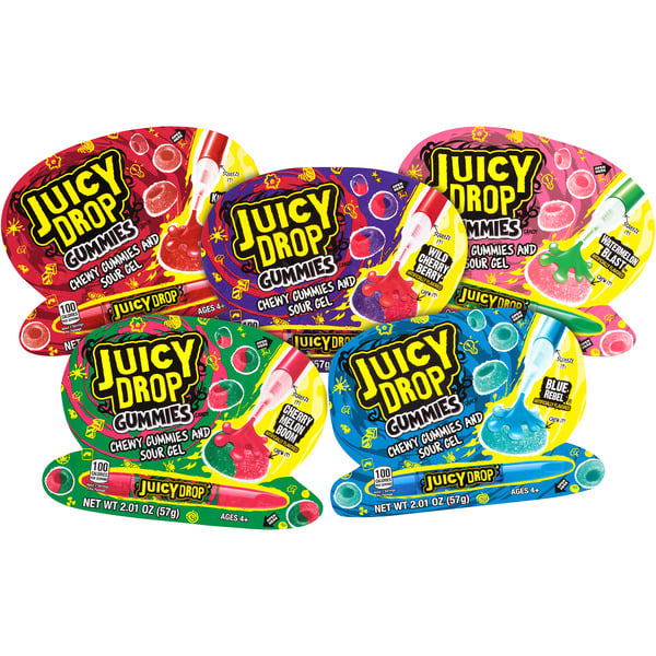 Candy, Chocolate & Gum Juicy Drop Gummies Candy, Sweet Gummies & Sour Gel Pen, Assorted Flavors hero