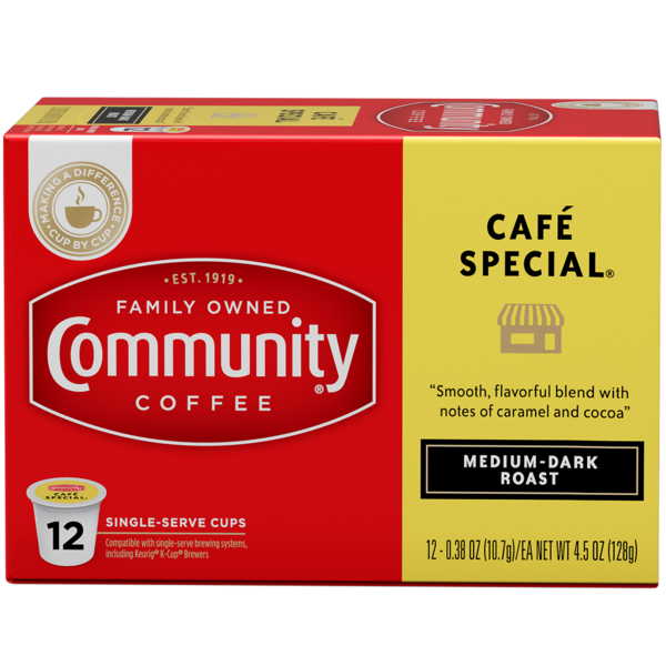 Coffee Community Coffee Cafe Special Medium-Dark Roast, K-Cup Pods hero