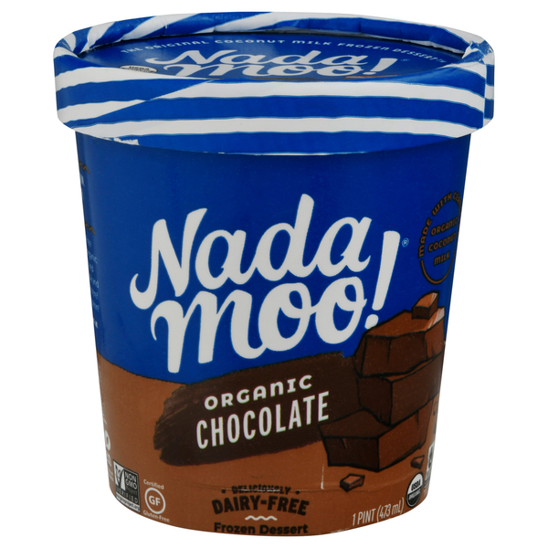 Ice Cream & Ice Nada Moo! Frozen Dessert, Dairy-Free, Organic, Chocolate hero