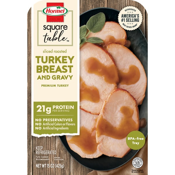 Packaged Poultry Hormel Square Table Sliced Roast Turkey Breast And Gravy hero