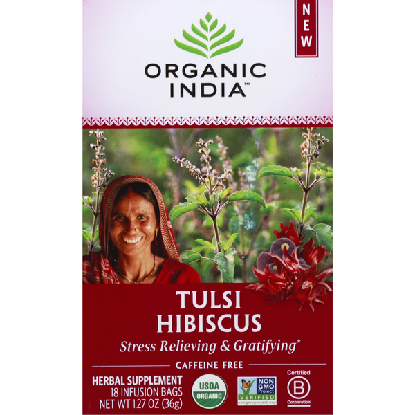 Tea ORGANIC INDIA Tulsi Hibiscus, Infusion Bags hero