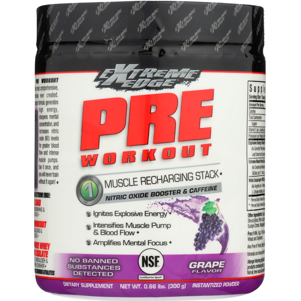 Protein & Meal Replacements Bluebonnet Extreme Edge Pre Workout Grape hero