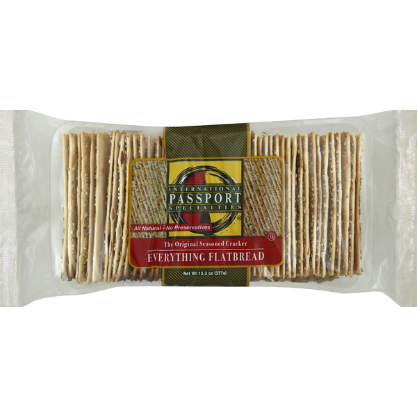 Crackers International Passport Specialties Flatbread, Everything hero