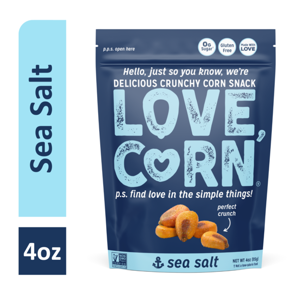 Chips LOVE CORN Sea Salt, Delicious Crunchy Corn Snack hero