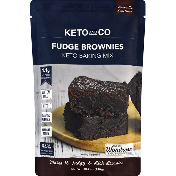 Doughs, Gelatins & Bake Mixes Keto and Co Keto Baking Mix, Fudge Brownies hero