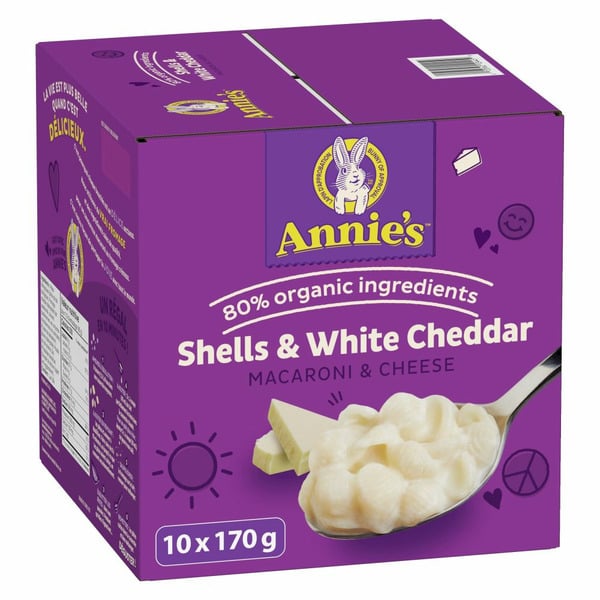 Prepared Meals Annie's Macaroni & Cheese, Shells & White Cheddar hero