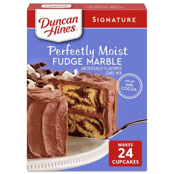 Doughs, Gelatins & Bake Mixes Duncan Hines Fudge Marble Cake Mix, Baking Mix hero