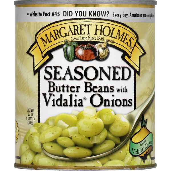 Canned Meals & Beans Margaret Holmes Butter Beans with Vidalia Onions, Seasoned hero