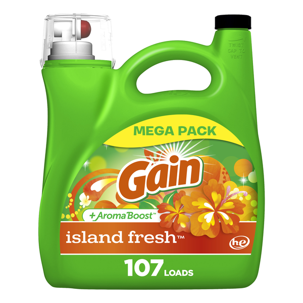 Cleaning Products Gain Laundry Detergent, Island Fresh, 107 Loads hero