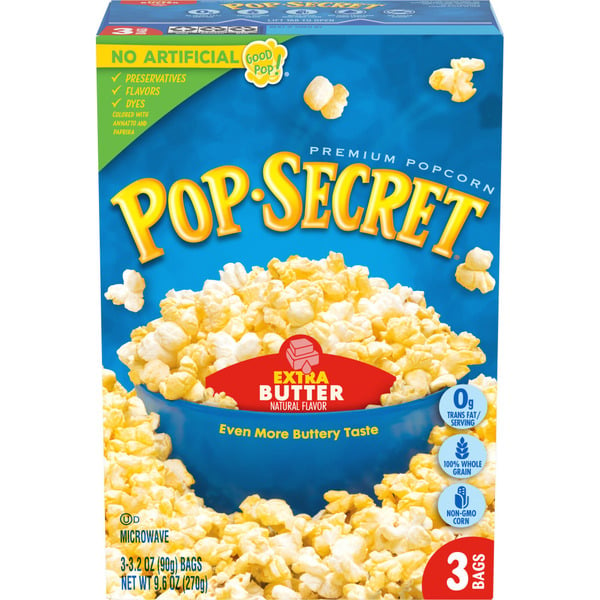 Popcorn & Jerky Pop Secret Extra Butter Microwave Popcorn hero