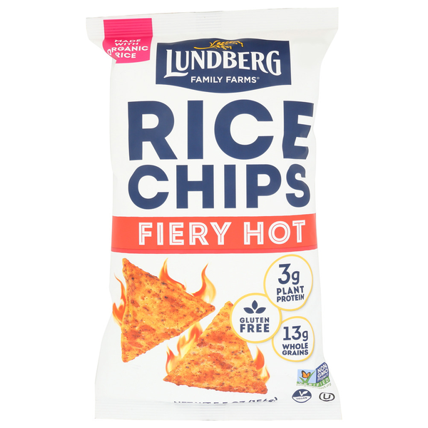 Chips & Pretzels Lundberg Family Farms Rice Chips Fiery Hot hero