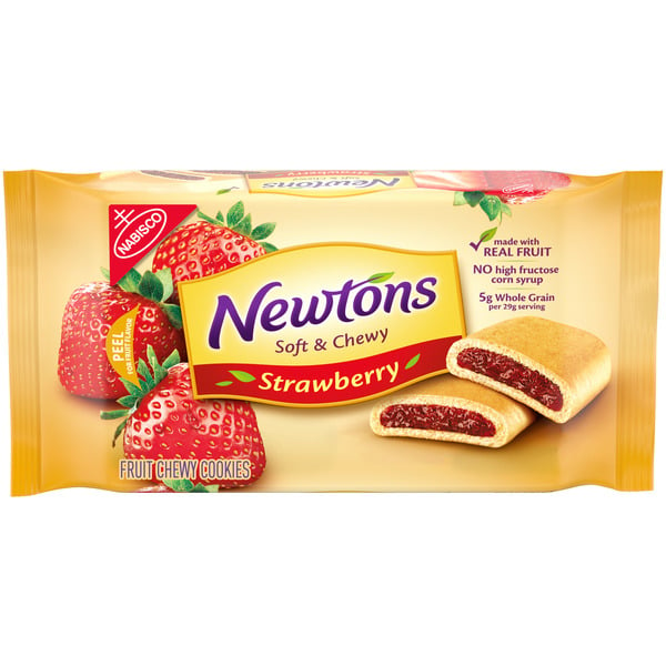 Cookies & Cakes NEWTON Soft & Fruit Chewy Strawberry Cookies, (Strawberry Bars) hero