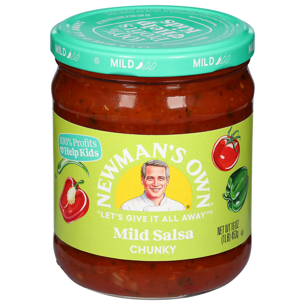 Dips Newman's Own Salsa, Mild, Chunky hero