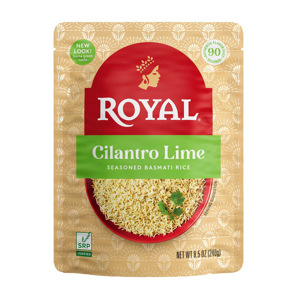 Grains, Rice & Dried Goods Royal Ready to Heat Microwave Cilantro Lime, Seasoned Basmati Rice hero