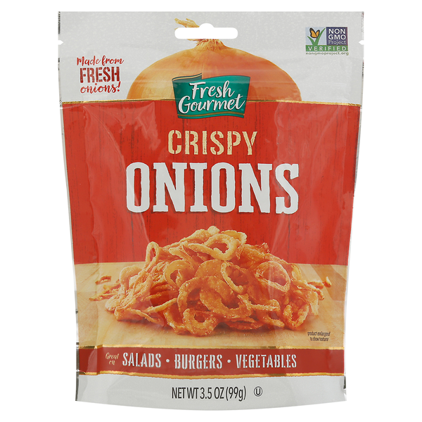 Salad Dressing & Toppings Fresh Gourmet Onions, Crispy hero