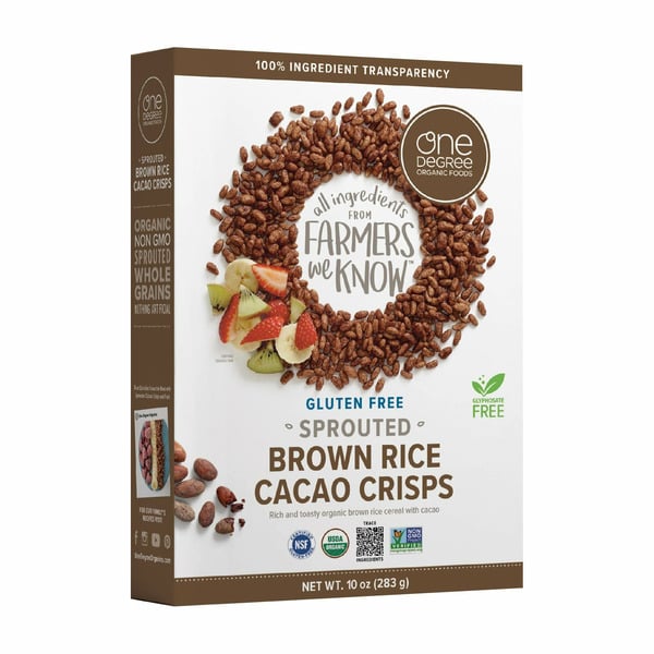 Cereal One Degree Organic Foods Sprouted, Brown Rice, Cacao Crisps, Organic Cereal hero