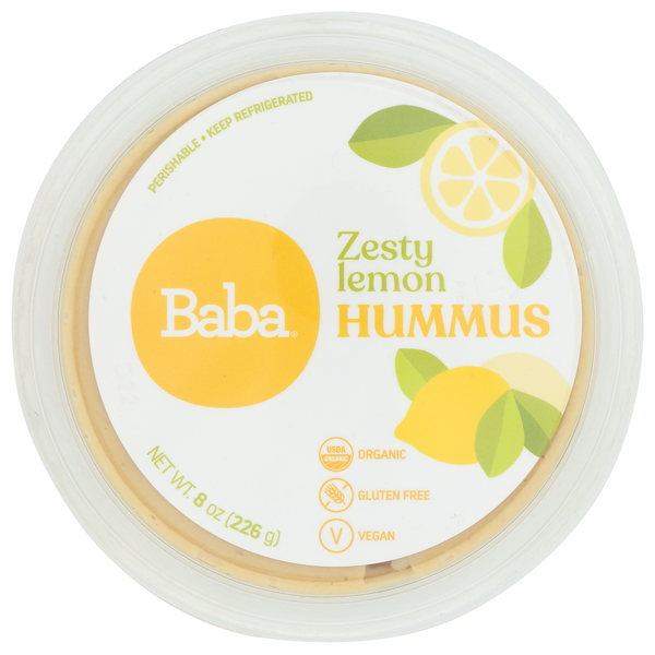 Dips & Tapenades Baba Small Batch Organic Hummus - Zesty Lemon hero