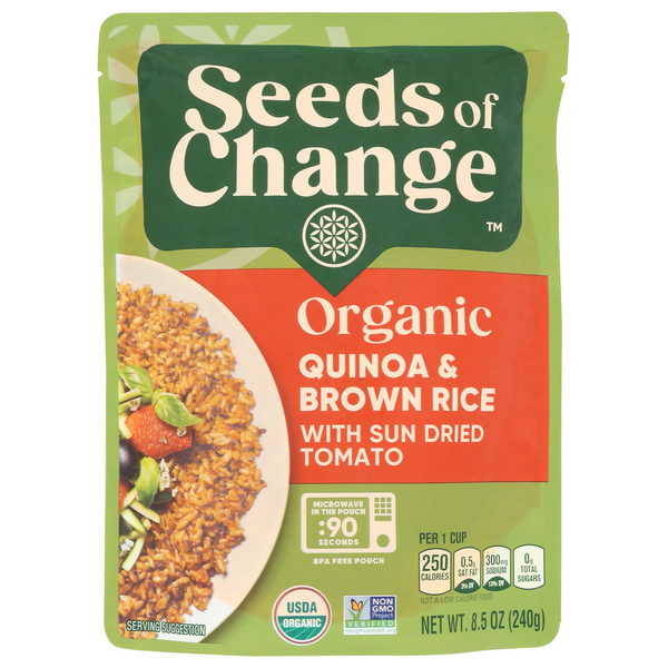 Grains, Rice & Dried Goods SEEDS OF CHANGE Quinoa & Brown Rice W/ Sundried Tomato hero