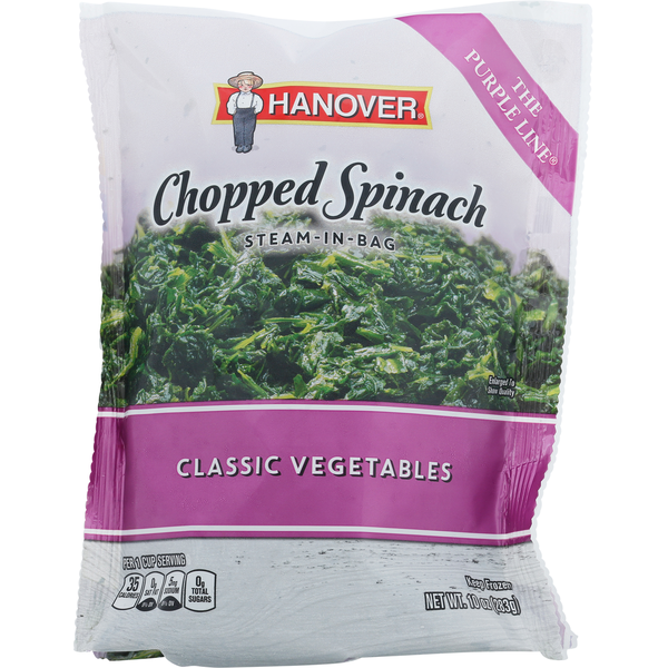 Frozen Produce Hanover Chopped Spinach, Steam-in-Bag, Classic Vegetables hero