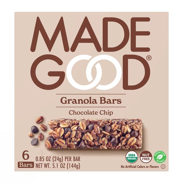 Cereal & Granola Bars MadeGood Chocolate Chip Granola Bars hero