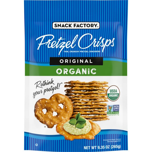 Chips & Pretzels Snack Factory Organic Original Flavor Pretzel Crisps hero