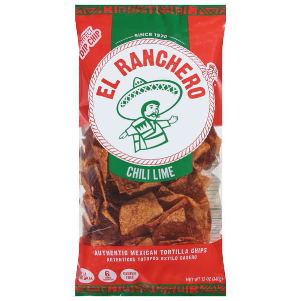 Candy & Chocolate El Ranchero Tortilla Chips, Chili Lime hero