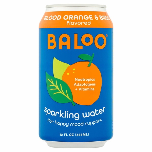 Water, Seltzer & Sparkling Water Baloo Blood Orange & Basil Flavored Sparkling Water hero