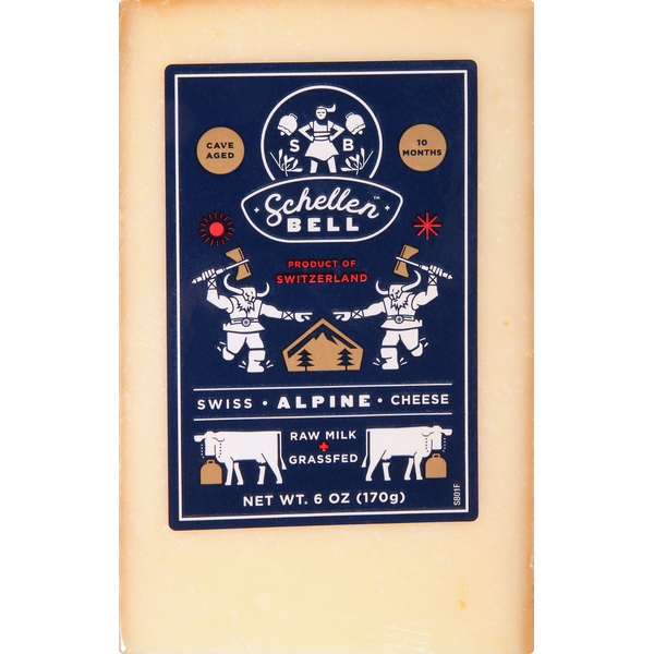 Specialty Cheeses Schellen Bell Cheese, Swiss, Alpine hero