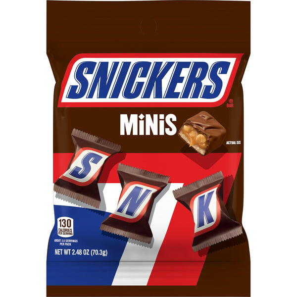 Candy & Chocolate SNICKERS Minis Football Milk Chocolate Candy Bars hero