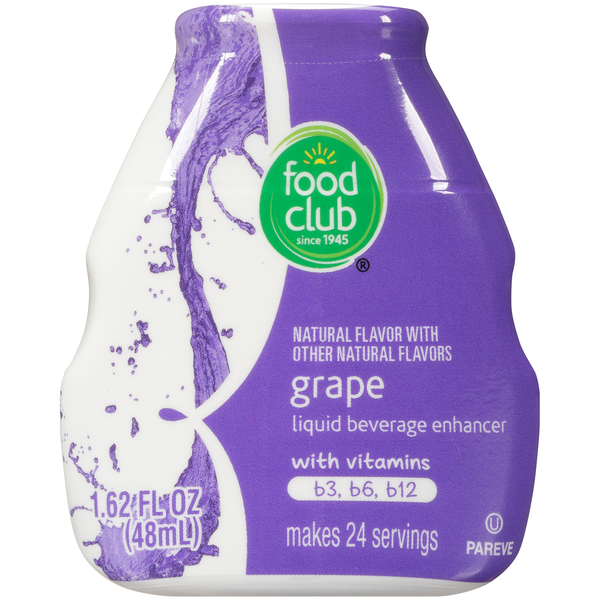 Juice & Nectars Food Club Grape Liquid Beverage Enhancer hero