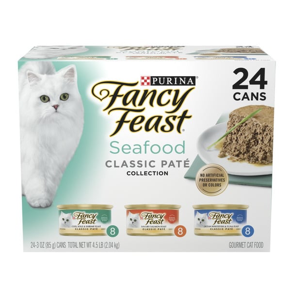 Cat Food & Care Purina Fancy Feast Seafood Classic Pate Collection Grain Free Wet Cat Food hero