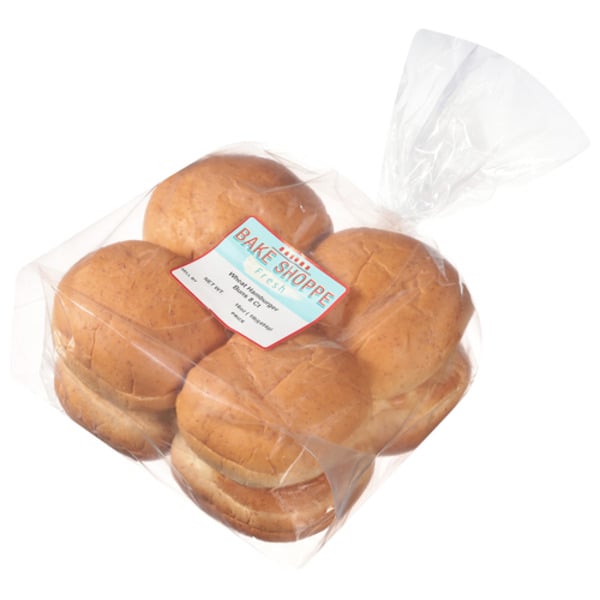 Buns & Rolls Bake Shoppe Fresh Wheat Hamburger Buns Sliced hero