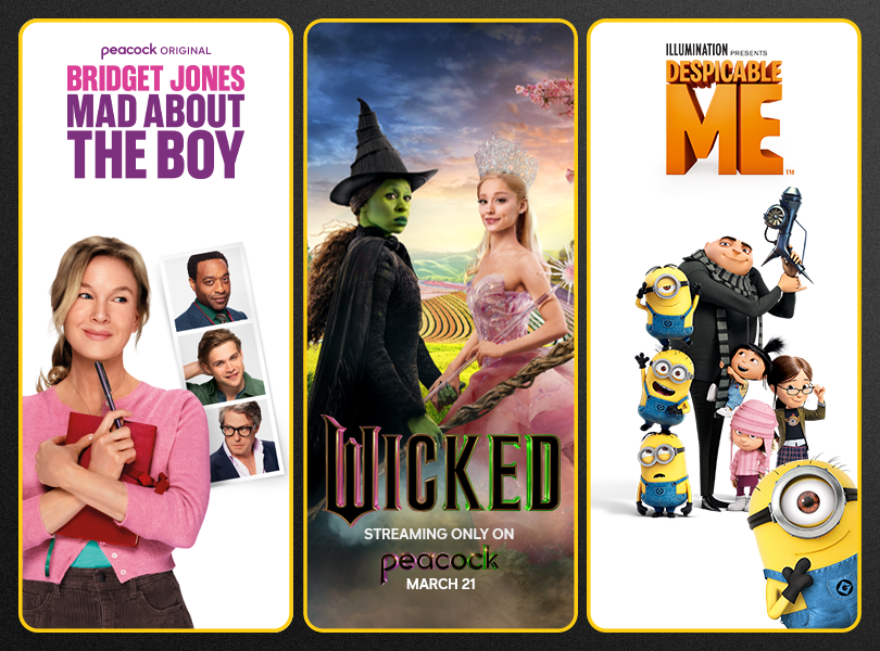 Movies on Peacock include Shooting Stars, Despicable Me, and The King of Staten Island