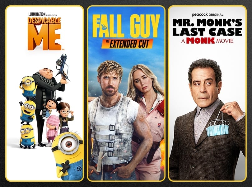 Movies on Peacock include Shooting Stars, Despicable Me, and The King of Staten Island