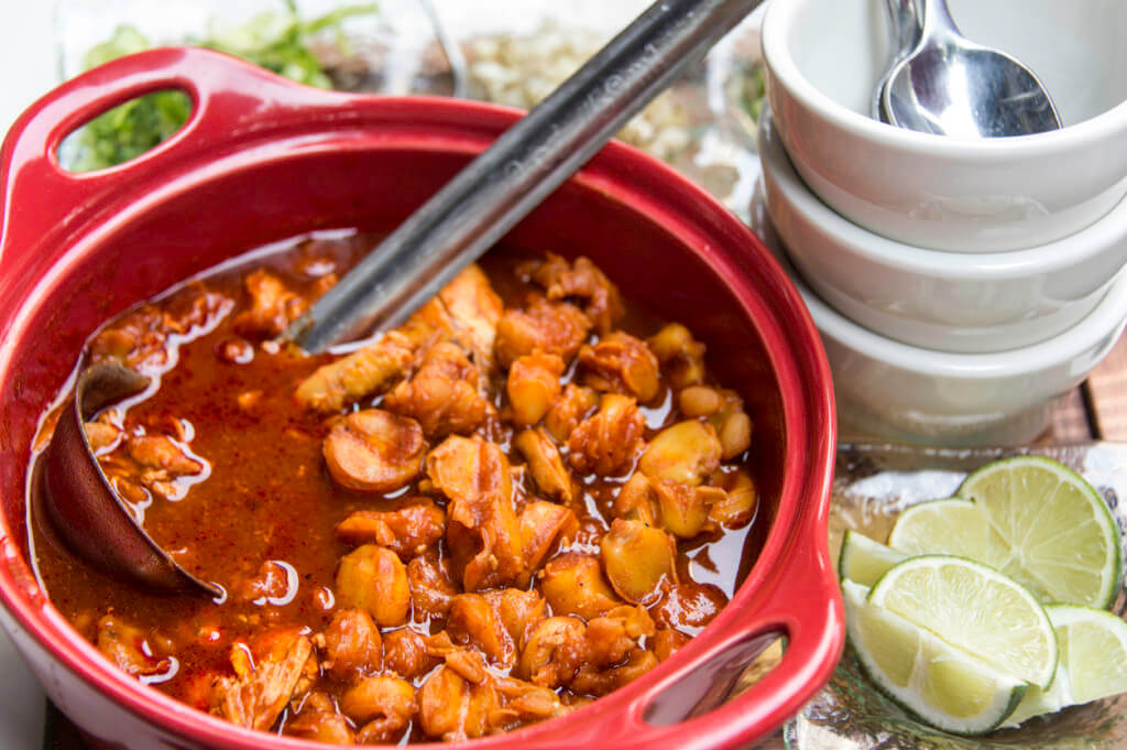 Pork and Hominy Stew with Red Chiles (Pozole Rojo)