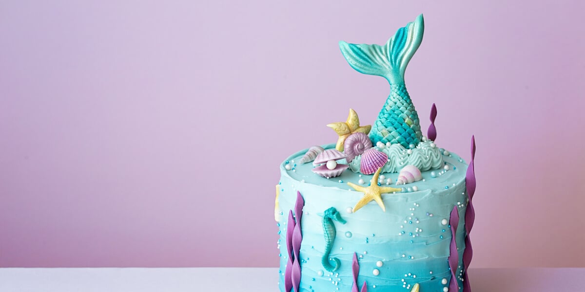 Mermaid Party Cake Topper, Sugar Tiara Cake Topper, Under the Sea