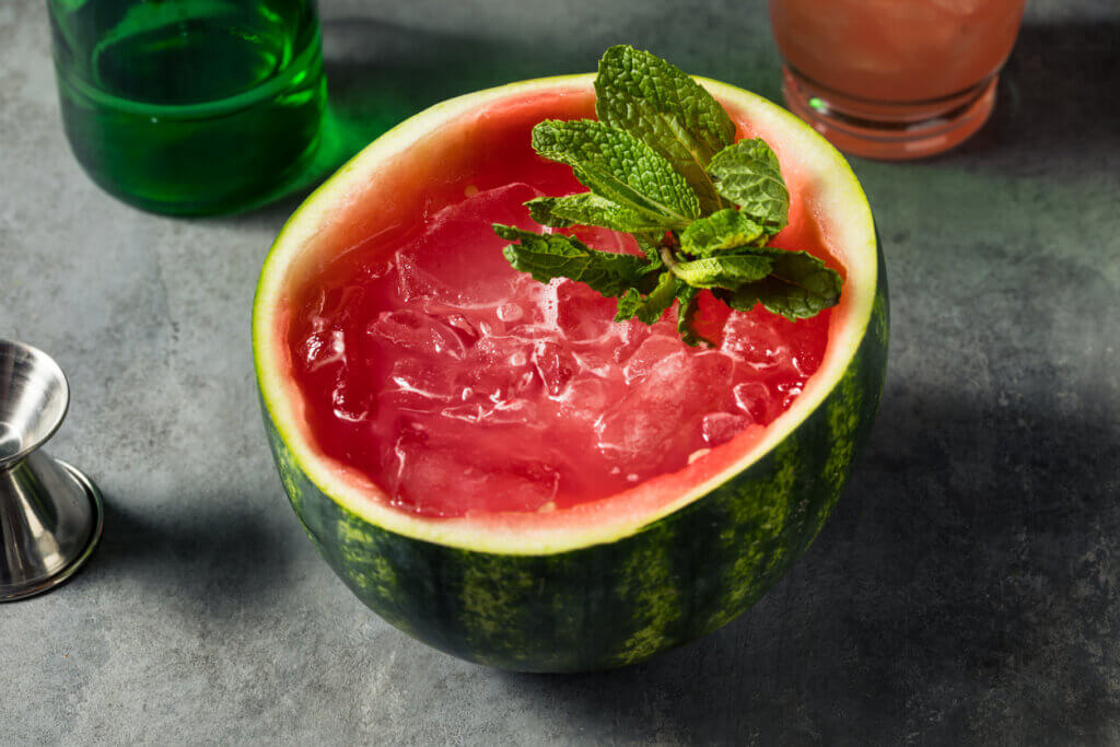 Refreshing Boozy Watermelon Soju Cocktail with Mint