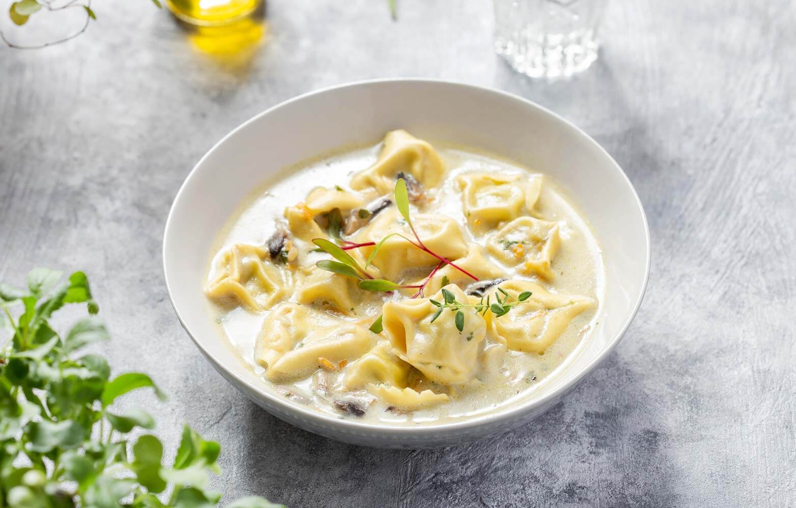 Chicken tortellini soup