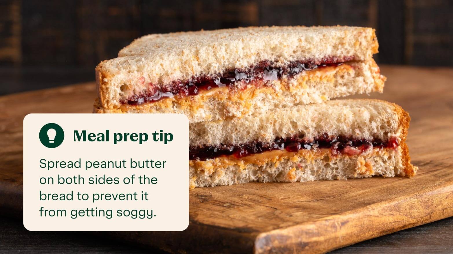 peanut butter and jelly sandwich