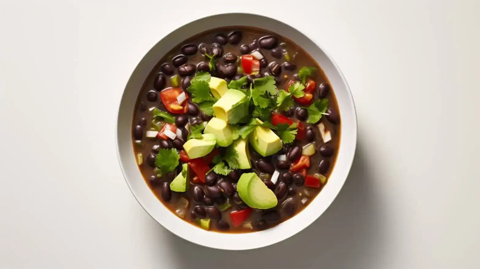 bowl of black bean soup