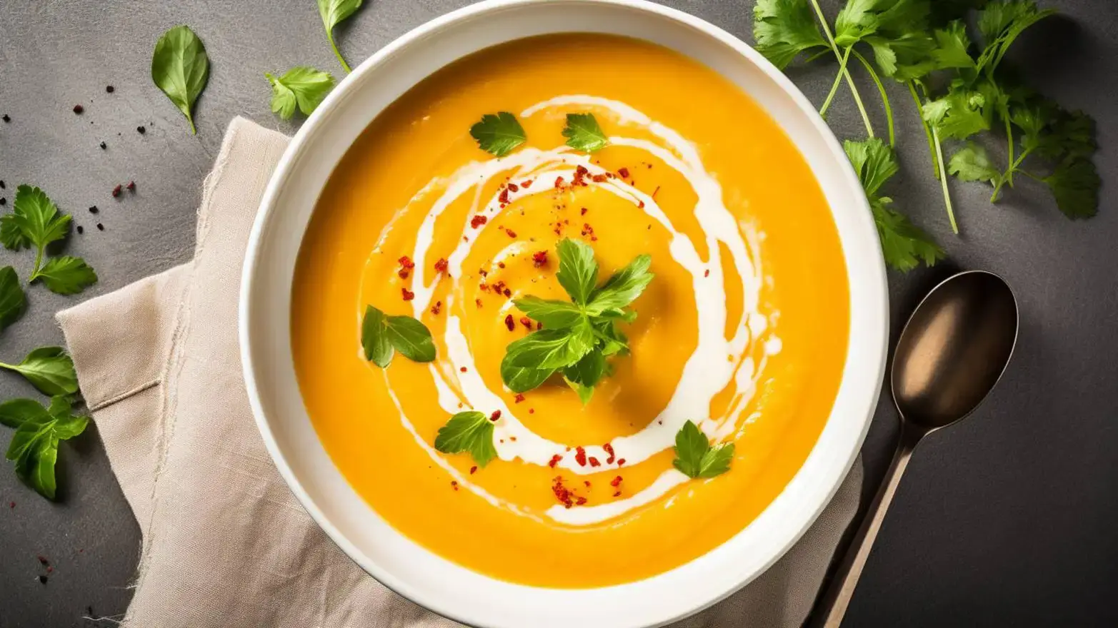 bowl of carrot ginger soup