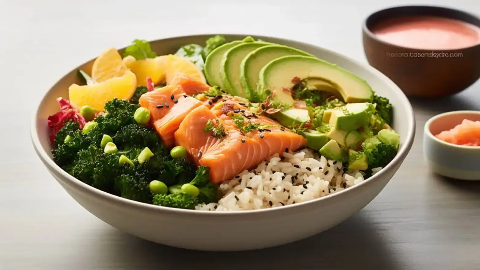 Ginger salmon bowl