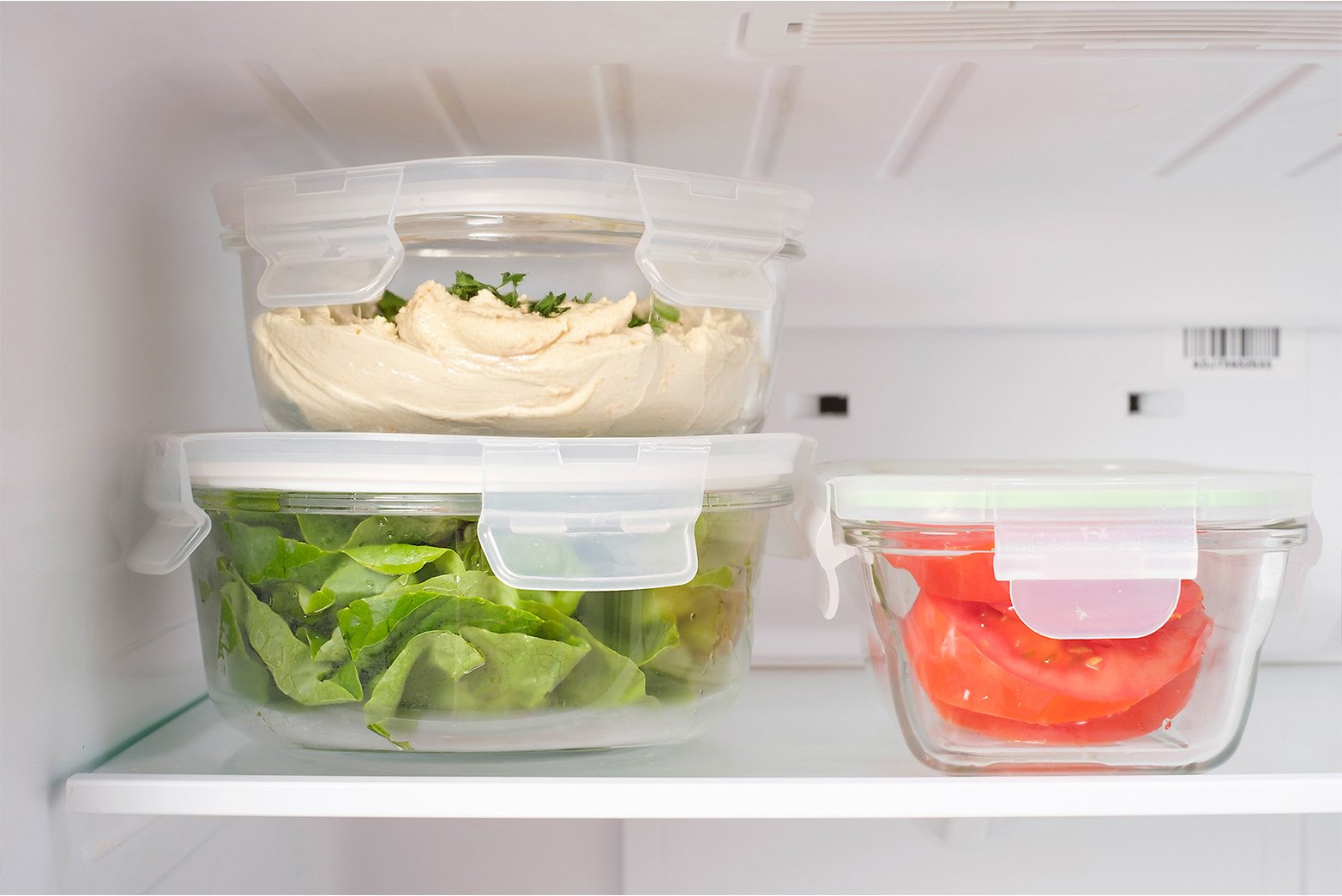 Hummus stored properly in fridge