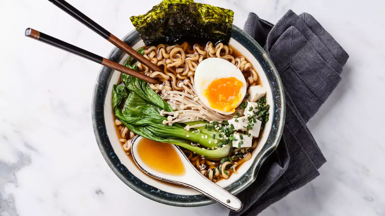 Instant ramen and miso soup