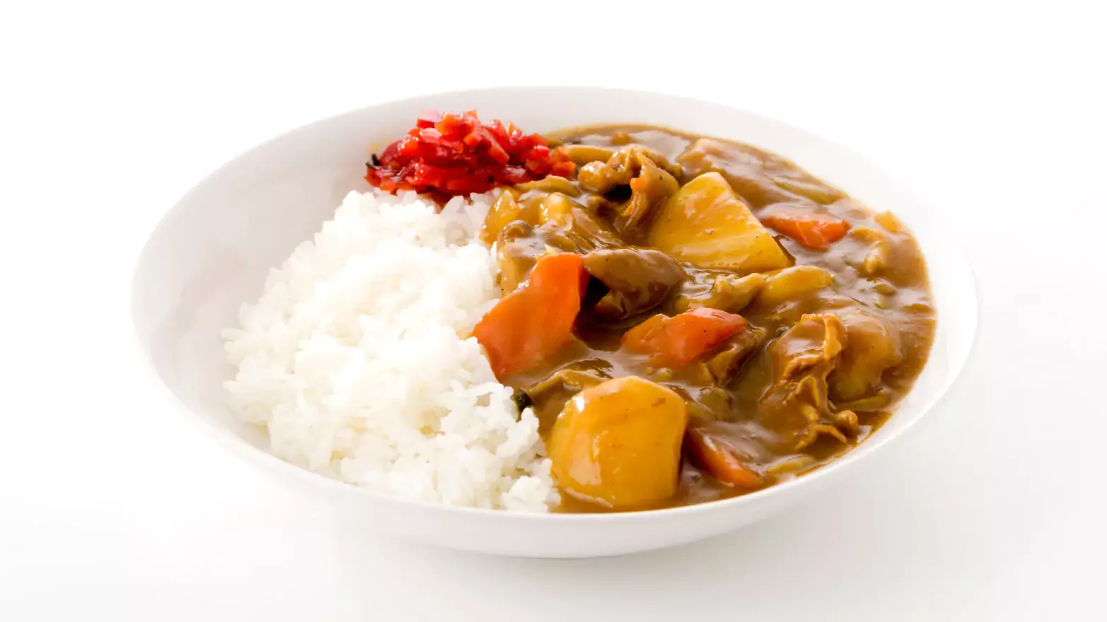 lunch portion of Japanese curry